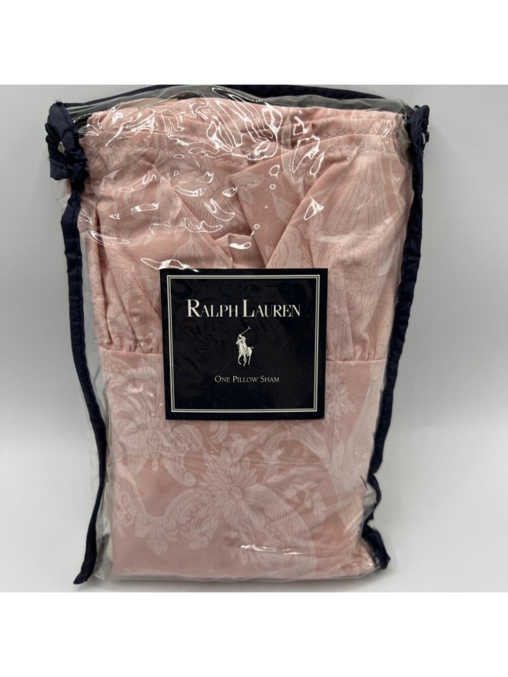 Ralph Lauren Ruffled Pillow Standard Sham Avery Pink Paisley 20x26 Irregular